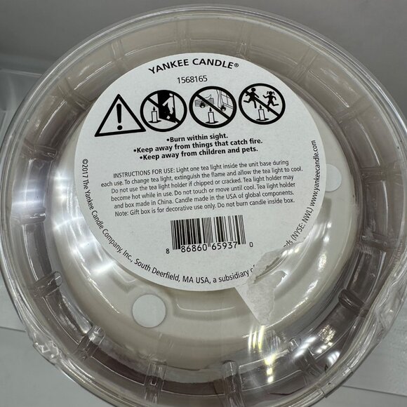 Yankee Candle Snowman Luminary Tea Light Holder Cinnamon White Red Holiday - Picture 13 of 14